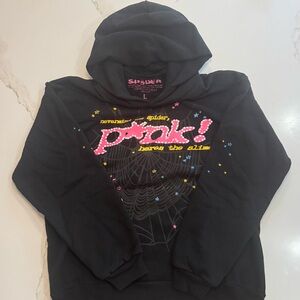 Spider Black Graphic V-Neck Sweater